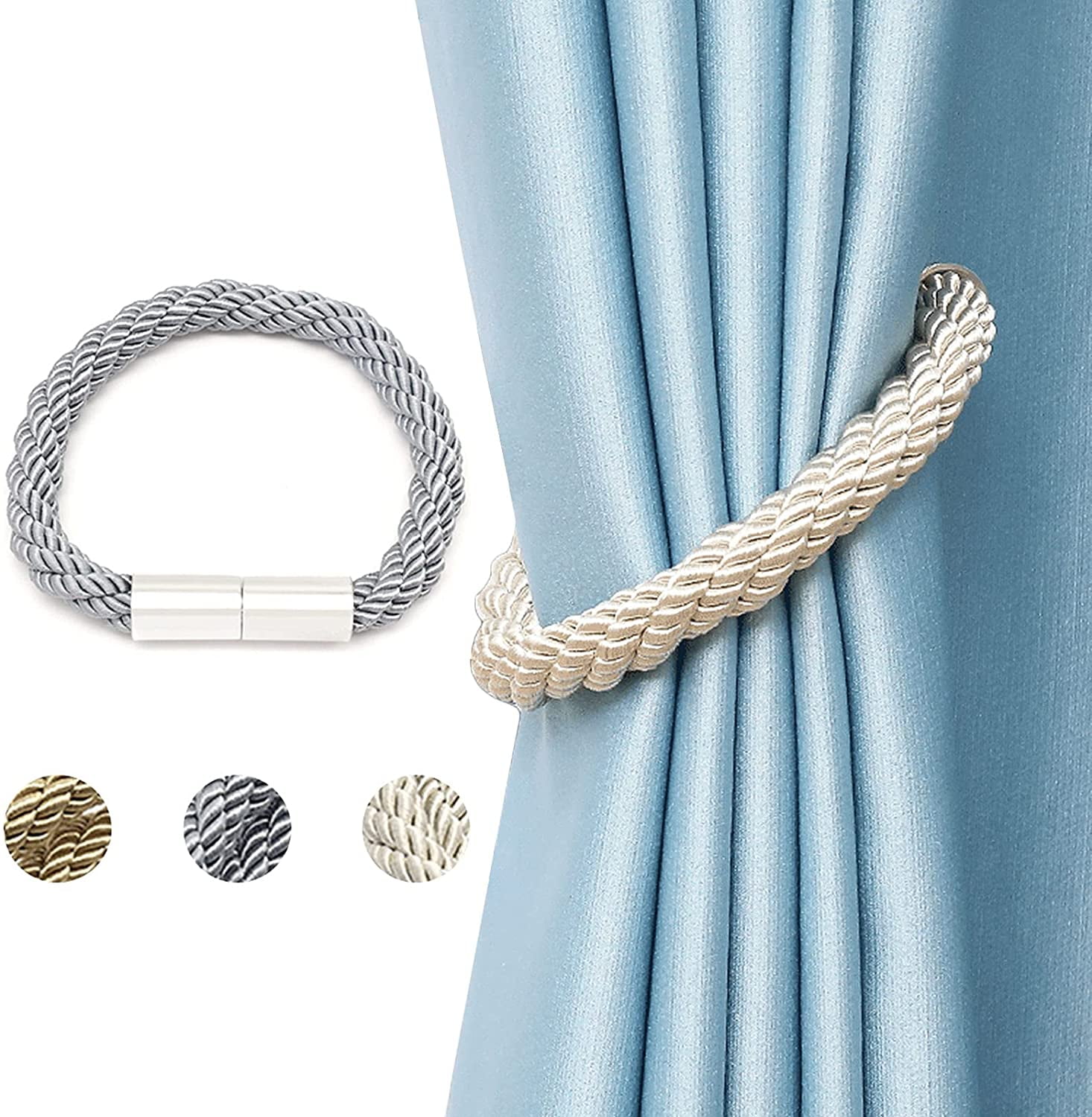 Details about   Ropes Tie Backs Accessories For Drapes Holdbacks Decorative Curtain Tassel Clips 