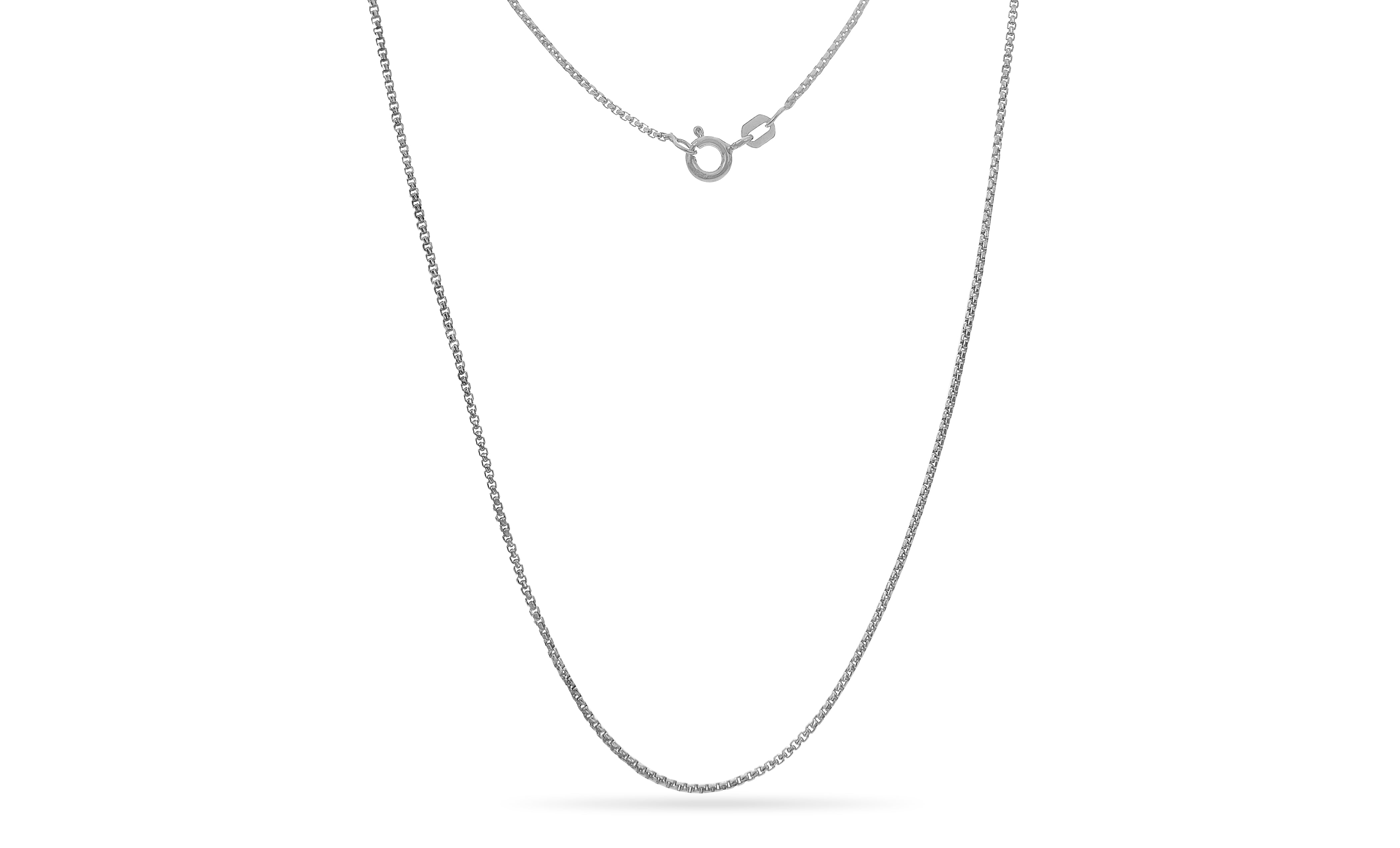 28-36 925 Sterling Silver 1.15mm 8 Sided Diamond-cut Box Chain Necklace 28-36 925 Sterling Silver 1.15mm 8 Sided Diamond-cut Box Chain Necklace