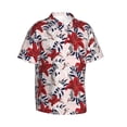 thumbnail image 2 of Balery Lilies Flowers Print Men's Hawaiian Shirts Short Sleeve Beach Shirt Relaxed Fit Vacation Button Down Shirts-3X-Large, 2 of 9