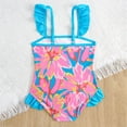 thumbnail image 4 of GYRATEDREAM Girls' One-Piece Swimwear Toddler Quick Dry Swimsuits Girls Beach Bathing Suit Kids Cute Sleeveless Swimwear for 4-7Y, 4 of 8