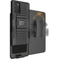 thumbnail image 2 of Case with Clip for Galaxy Note 20, Nakedcellphone Black Rugged Ring Grip Cover [with Stand and Built-In Mounting Plate] + [Belt Hip Holster] for Samsung Galaxy Note 20 Phone (SM-N980, SM-N981), 2 of 10