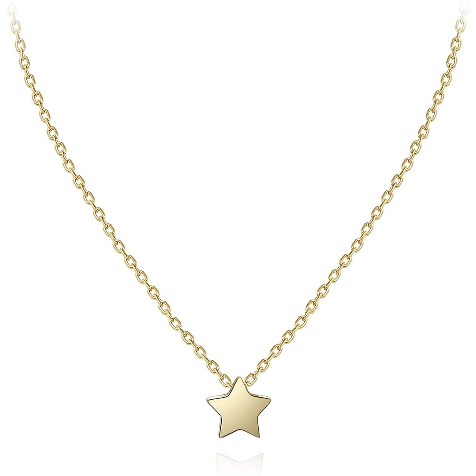 Tiny Star Necklace Sterling Silver Dainty Necklace Gold Necklaces