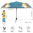 thumbnail image 3 of FORMRS Travel Umbrella Folding Auto Open Close Windproof Rain UV Protection, Rainbow with Stars, 3 of 8
