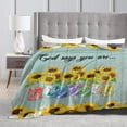 thumbnail image 5 of Religious Blanket Soft Plush Bible Verse Blanket with Inspirational Thoughts and Prayers Christian Gifts Women Men God Says Sunflower Flannel Blanket 50x40 Inch, 5 of 6
