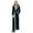 Navy Blue, variant on Long Hooded Bathrobe for Women Soft Flannel Fleece Plush Spa Robes Winter Warm Nightgown Sleepwear