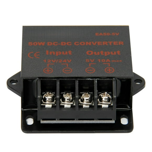 ARCADORA DC-DC Buck Converter 12V/24V to 5V 10A 50W Waterproof Voltage Regulator Power Supply Automotive LED Display