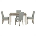 thumbnail image 3 of Kitchen Table And Chairs For 4, 5-Piece Modern Dining Table Set With 4 Upholstered Chairs, Rectangular 4 Seater Dinette Set For Dining Room Small Space, 3 of 9