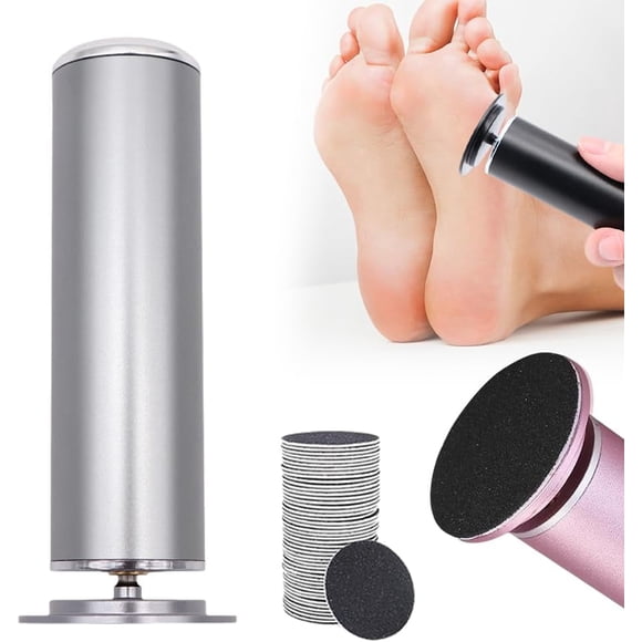 Dermave Electric Foot Callus Remover, Pain-Free Foot File Callus Remover, Adjustable Speed Foot Callus Remover, 360 Rotation Foot Callus Remover with 60pcs Sanding Discs (Pink)