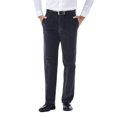 thumbnail image 1 of Haggar Pantalones casuales de pana elástica con cintura expandible, ajuste clásico, parte delantera plana, color negro, 32 W x 32 L EE. UU., 1 of 1