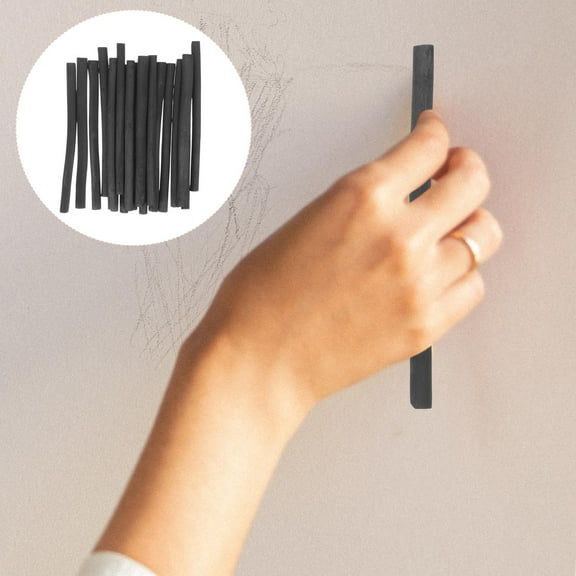 HONMEET 20Pcs Shading Compressed Sticks Black Carbon for Student Art Classes Back to School