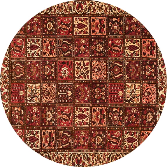 Ahgly Company Indoor Round Persian Orange Traditional Area Rugs, 8' Round