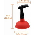 Sink Plunger, Easy to use Mini Plunger with Short Handle, Power Small Plunger Unclogging Tool