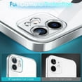 thumbnail image 3 of Crystal Clear Case for iPhone 12, [Not Yellowing] [Camera Protection] [Military Grade Drop Tested] Transparent Shockproof Protective Phone Case Soft Silicone Slim Cover, 6.1 inch, Silver, 3 of 16