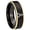 Black And Gold Step Edge, variant on Stargate Step Edge Black And Gold Tungsten Men's Ring 10MM