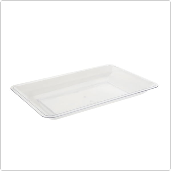 Clear 12 x 18 Plastic Rectangular Trays/Case of 20