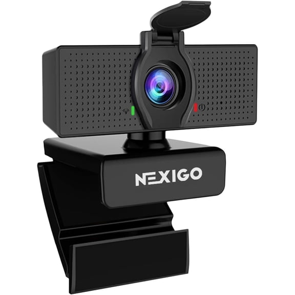 N60 1080P Webcam with Microphone, Adjustable FOV, Zoom, Software Control & Privacy Cover, USB HD Computer Web Camera, Plug and Play, for Zoom/Skype/Teams, Conferencing and Video Calling