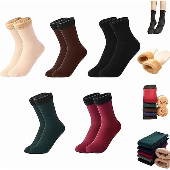 Super Plush & Thermal Socks | Your Cuddly Companions for Winter, 10pcs/5 pairs Autumn Winter Socks for Women