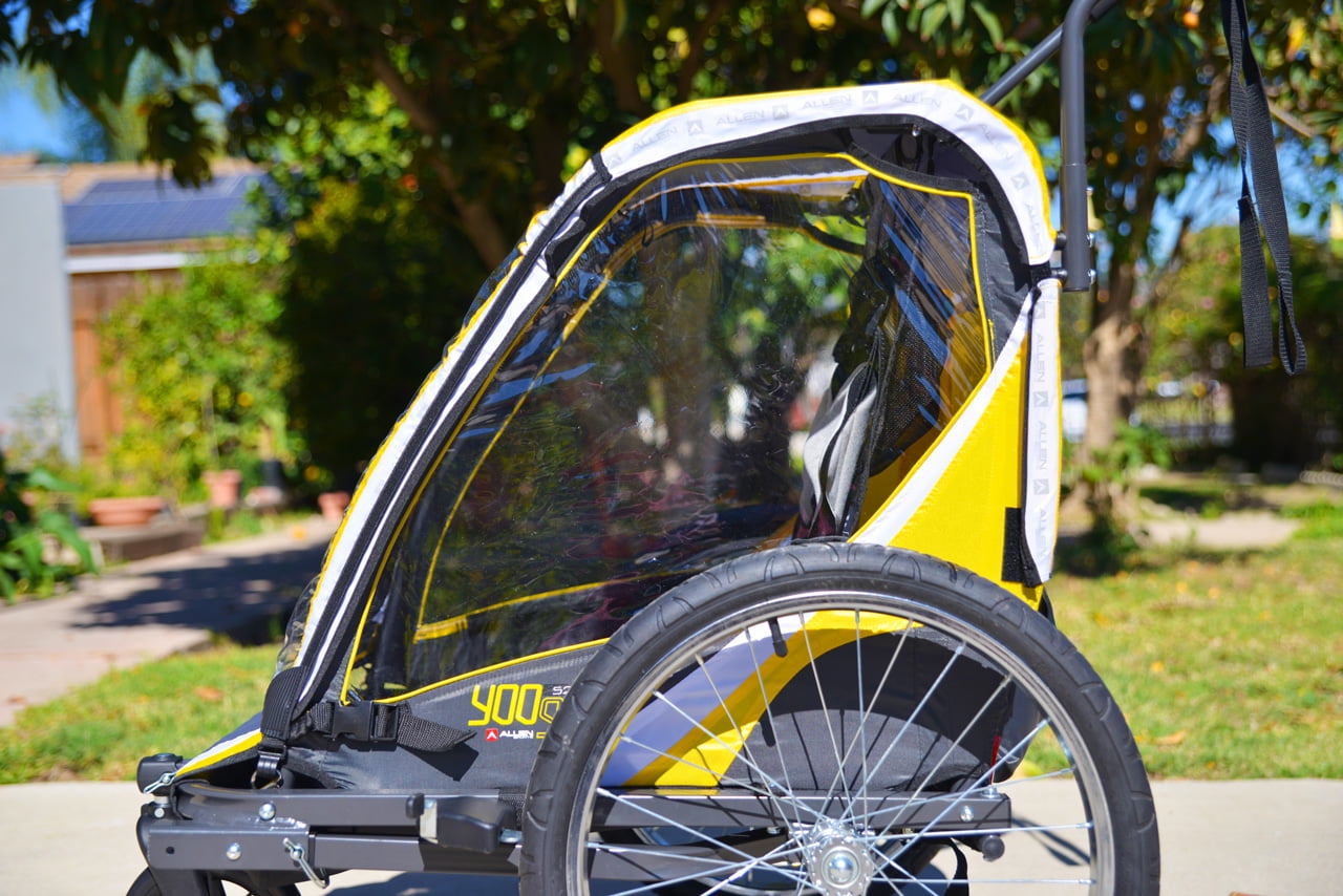 Allen Sports Deluxe Steel 2 Child Bicycle Trailer and Stroller Model S2 Black Walmart