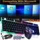 thumbnail image 4 of Juego de teclado y mouse Nuevo USB Keyboard-GTX300 Black Edition Luminous Ormromra LL-0144, 4 of 6
