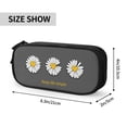 thumbnail image 4 of Vsdgher Keep Life Simple Daisy Flower Print Large Capacity Pencil Case Pouch with Zipper, Portable Aesthetic Big Capacity Pencil Cases Pen Office Travel Stationery Bag, 4 of 8
