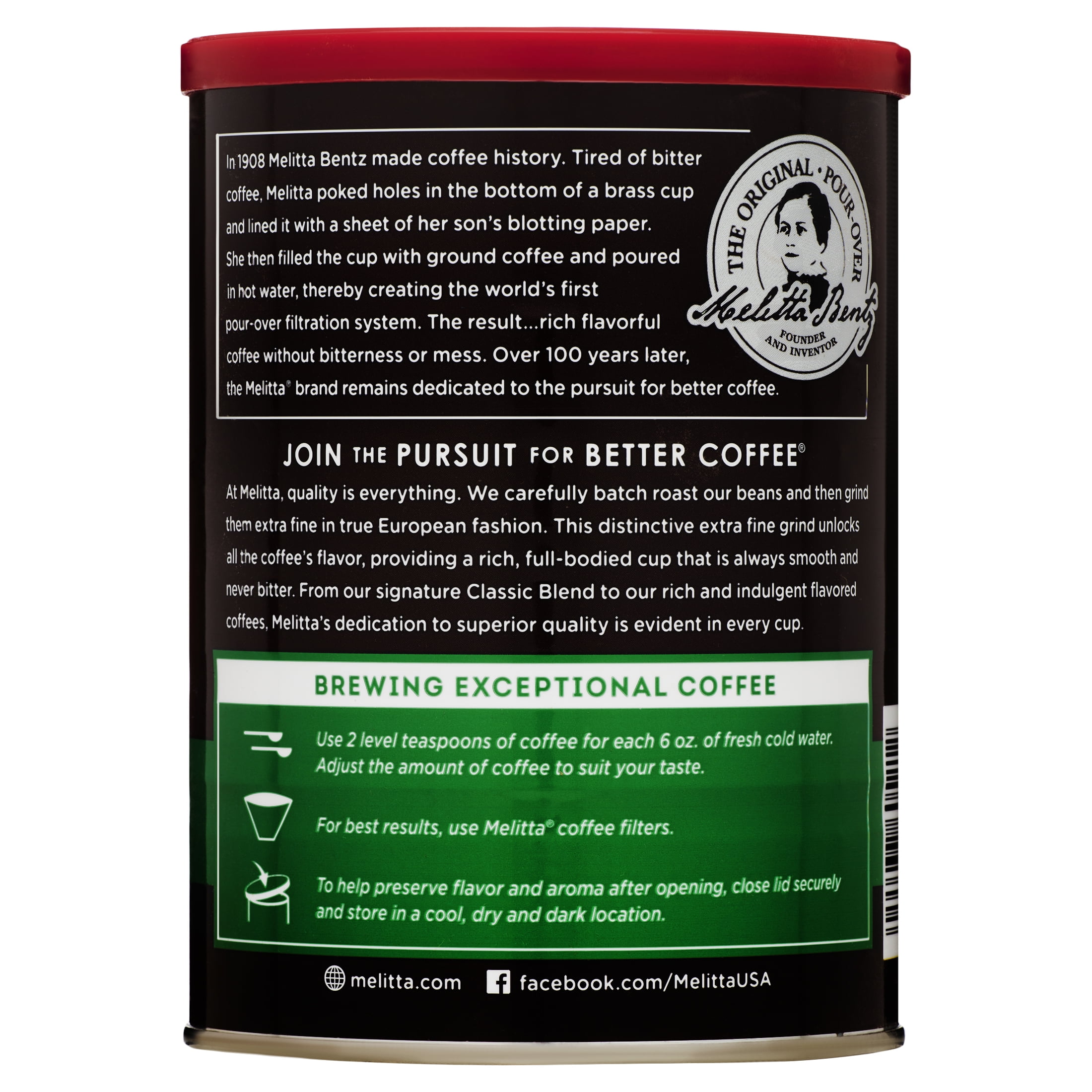 Melitta Classic Decaf (Single Pack) 10.5 Ounce Classic Decaf Coffee