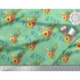 thumbnail image 3 of Soimoi Green Rayon Fabric Triangle & Pine Fruits Fabric Prints By Yard 42 Inch Wide, 3 of 5