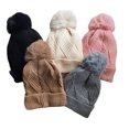 thumbnail image 1 of Gorro de Mujer Gorro Antialérgico de Lana Perla y Pirámide Forrado con Pompón Deng Xun unisex, 1 of 2