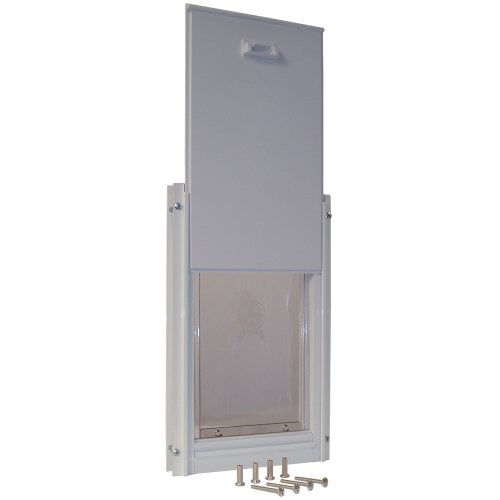 Ideal Deluxe Aluminum Dog Door White Medium 2 12 L X 9 94 W X 15 H Walmart Com