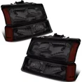 thumbnail image 2 of MOSTPLUS Smoke Headlights Bumper Lamps for 2003-06 Chevy Silverado Avalanche 1500 2500, 2 of 7