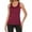 Wine, variant on Rvasteizo Womens Tank Tops Sleeveless Sport Workout V Neck Back Cut Out Solid Light Summer Breathable Ladies Fitness Training Blouse