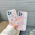thumbnail image 2 of Cute Colorful Cartoon Bear Ice Cream Cat Rabbit Rainbow Smile Face Water Ripple Folds Phone Case Compatible with iPhone Case (Love,iPhone 11 Pro Max), 2 of 9