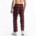 thumbnail image 5 of QATAINLAV Pajama Pants for Men Fashion Plaid Sleep & Lounge Pants Casual Drawstring Straight Leg Sweatpant PJ Bottoms Wine M Ropa de Verano Para Mujer, 5 of 7