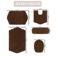 thumbnail image 5 of Home Weavers Waterford Collection 100% Cotton Non-Slip Bathroom Rug Set Machine Washable Bathroom Rug, Bath Rug, U Shaped Contour, Lid Cover, Toilet Tank Cover, Chocolate Color 5 Piece Bath rug set, 5 of 8