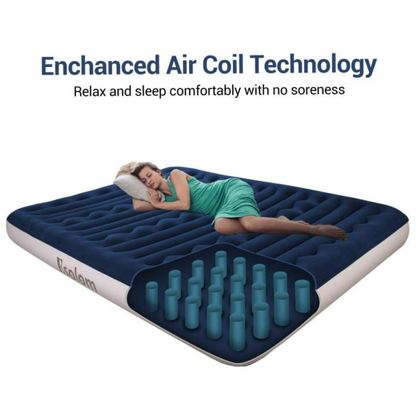 Raised Twin Air Bed Mattress, Relax Flocked Air Bed Twin