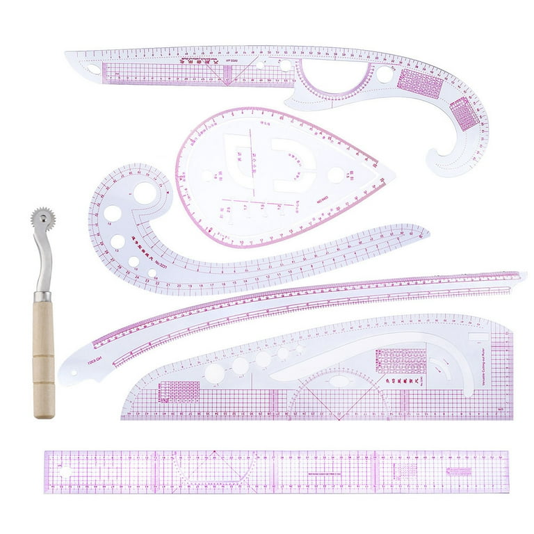 1 Set of 7pcs Sewing Measuring Rulers Sleeve Clothing Yardstick Curve  Cutting Ruler Sewing Tool 