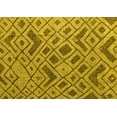 thumbnail image 1 of Ahgly Company Machine Washable Indoor Rectangle Abstract Yellow Modern Area Rugs, 7' x 10', 1 of 4