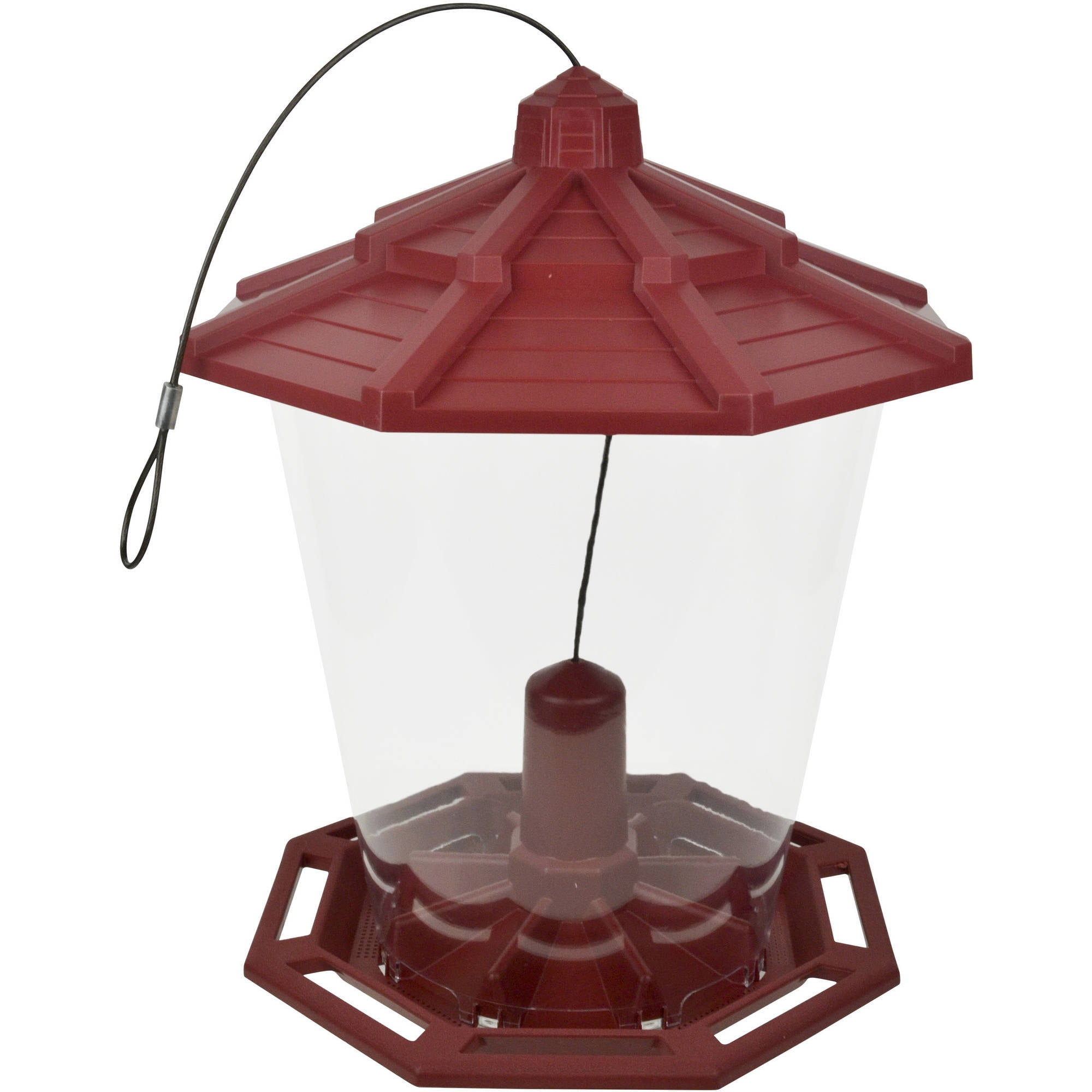 Pennington Wild Birdfeeder, Large Capacity Grand Ecozebo, Red, 10 lb Capacity by Pennington