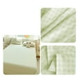 thumbnail image 7 of HCBY Soft 100% Washed Cotton Gingham Flat Sheet, Breathable & Cozy, Lightweight, Wrinkle-Free for a Warm Bedroom Retreat​(Sage Green,90"x63"), 7 of 7