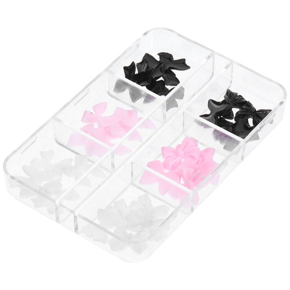 PENIKOKO 30Pcs Bow Nail Charms Assorted Color Decorative Nail Charms for Stylish Designs