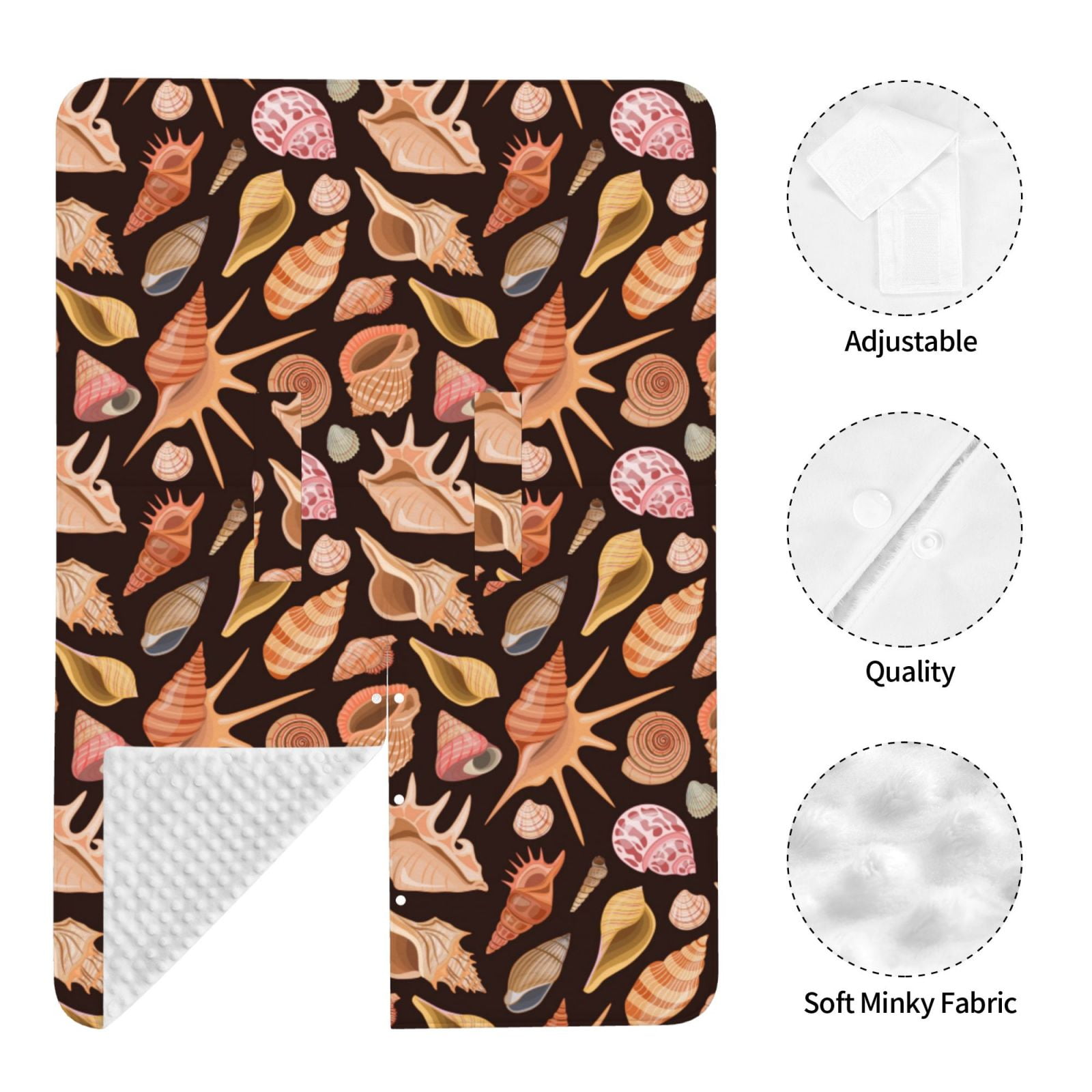 Car Seat Cover Baby - Conch Shells Print No.9071 Breathable Infant Car Seat Cover for Baby Carseat, Lightweight Comfort Baby Essentials Must Haves Newborn Stuff for Girl Boy
