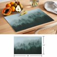 thumbnail image 6 of Fogged Mist Forest Placemats Set of 4 Botanical Green Pines Peaks Zen Place Mats Indoor Wipeable Table Mats Washable Cloth Dining Table Placemats for Kitchen Holiday Party Home Decor 13x19 Inch, 6 of 9