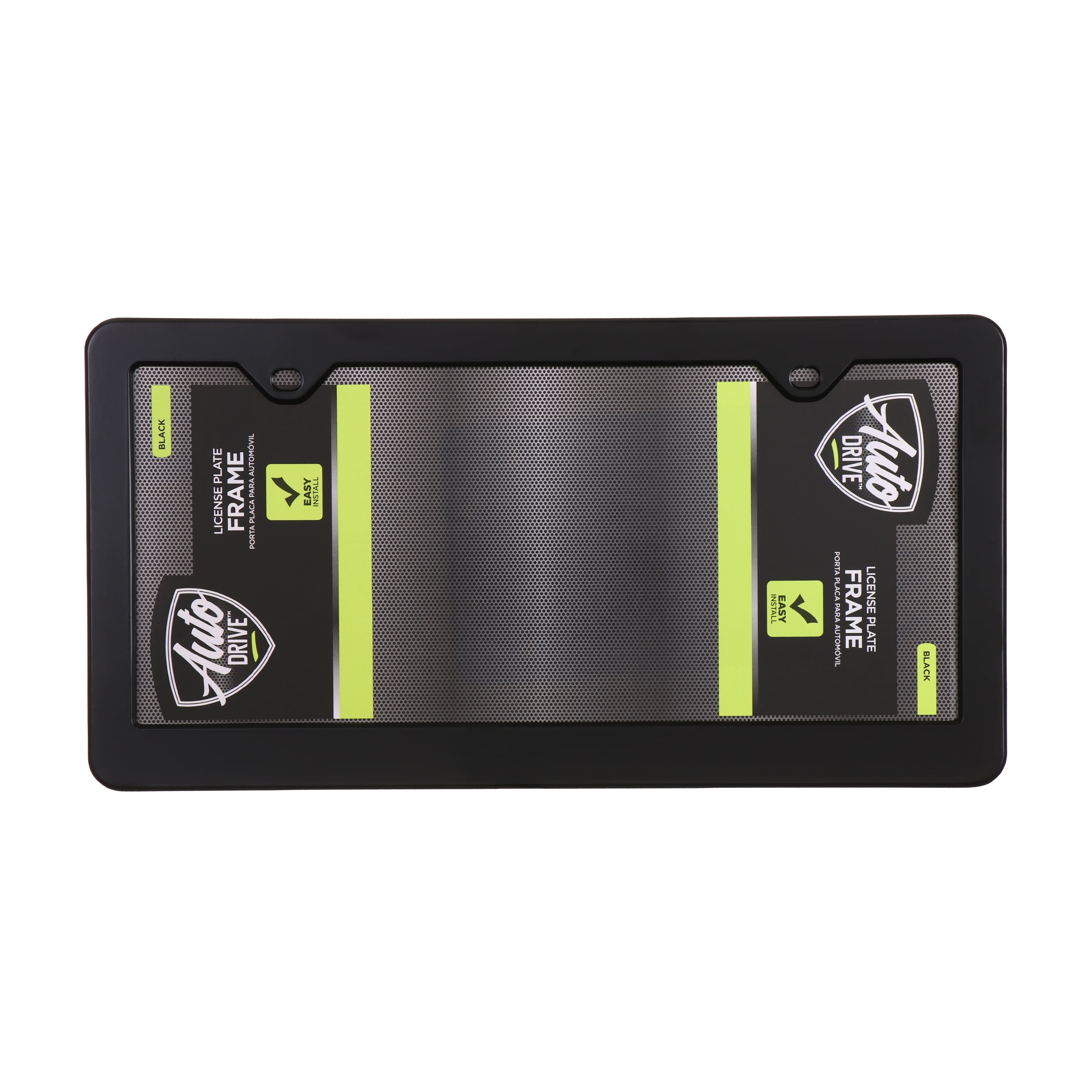 (3 pack) Auto Drive Black Metal Automotive Dealer License Plate Frame, 90140W