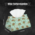 thumbnail image 6 of Lsque Cute Sea Turtles Printed Long Tissue Box Cover Holder, Facial Paper Organizer Dispenser,Triangle with Bottom Belt, PVC Leather Decorative Organizer, 6 of 9