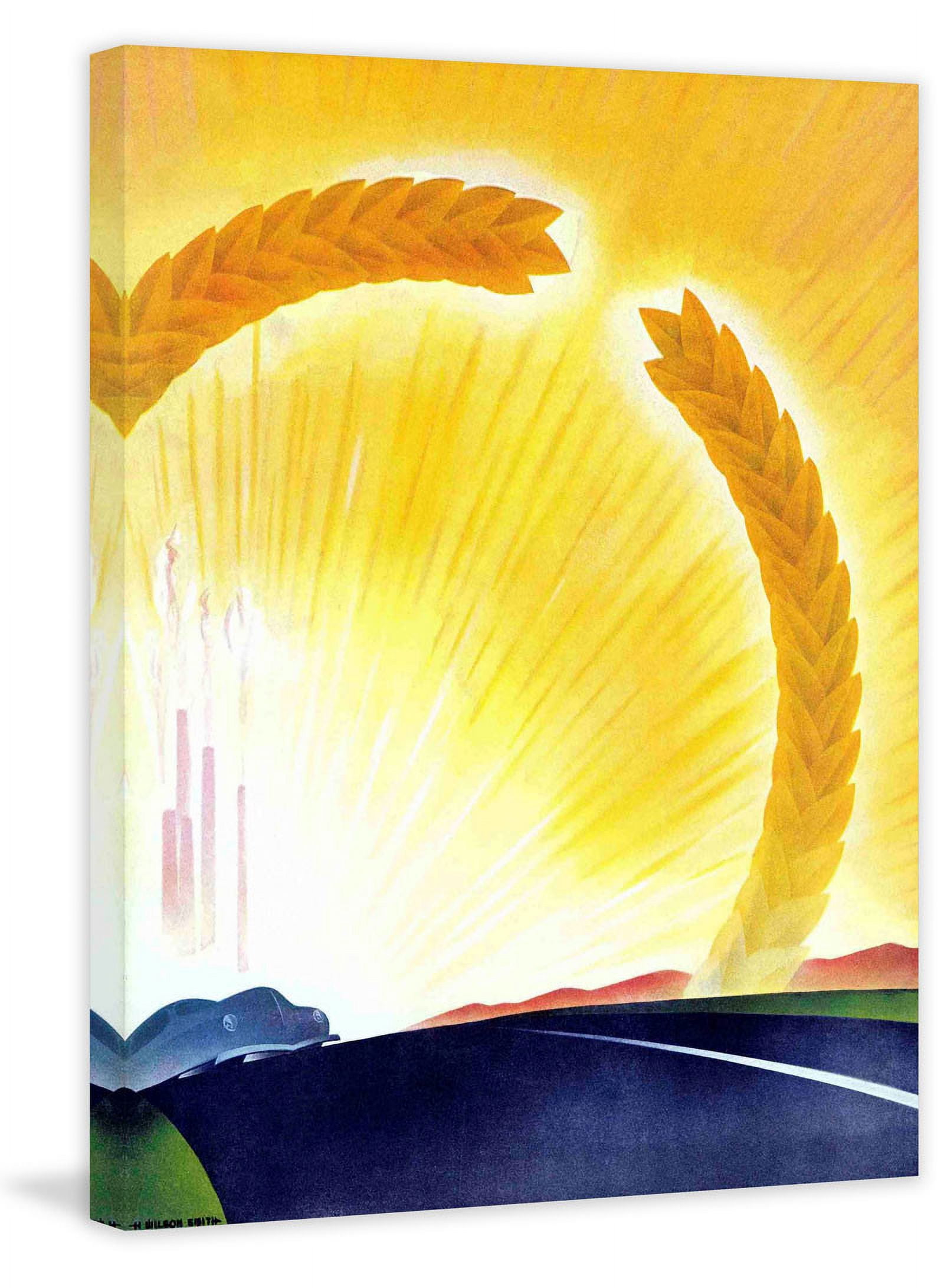 "Yellow Rays" Painting Print on Wrapped Canvas
