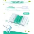 thumbnail image 4 of 220 PCS Dental Floss Picks, Soft Silicone interdental Brush, Floss Picks for Teeth, Toothpicks Brush Between Teeth, Tooth Flossing Brush with Case, Disposable for Teeth Cleaning, Green Color, 4 of 4