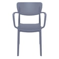 thumbnail image 4 of Compamia Loft Dining Arm Chair, Dark Gray (Set of 1), 4 of 7