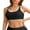 Black, variant on Charmo Scallop Scoop Neck Bikini Tops for Womens Ribbed Swim Tops Racerback Athletic Swimsuit Top