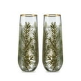 thumbnail image 6 of Twine Woodland Stemless Champagne Flutes, Wedding Gifts, Party 8oz Set of 2, 6 of 7