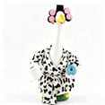 thumbnail image 2 of BUDAO00 Cow Print Porch Goose Outfit Set, 23 Inch Bathrobe Goose Clothes with Hair Rollers, Donut and Toilet Paper Props for Lawn Goose Statue, Front Porch, Yard, Garden and Patio Decor, 2 of 7
