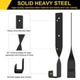 thumbnail image 3 of 4-Piece Heavy-Duty Chainsaw Wall Mount Holder with 2 S-Hooks, 110 lbs Capacity for String Trimmer, Backpack Blower, Weed Eater Tools, Space-Saving, 3 of 6